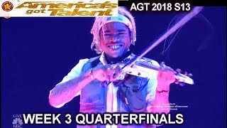 Brian King Joseph Violinist quotCenturiesquot FANTASTIC QUARTERFINALS 3 Americas Got Talent 2018 AGT [upl. by Adaran237]