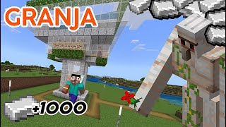 ✅️ GRANJA de HIERRO FÁCIL Minecraft Bedrock [upl. by Cassady]