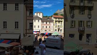 Piazza Collegiata in Bellinzona Tessin Schweiz [upl. by Dorcia]