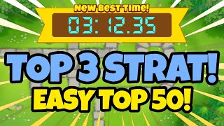 BTD6 Race Tutorial Top 50  quotMission Impoppablequot in 031235 Pushablewith Written Guide [upl. by Syla]