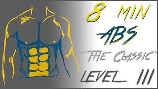 8 Min Abs Level 3  No Music [upl. by Ecirehs]