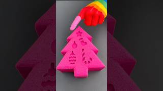 asmr shorts Christmas Tree Made With Sand And surprise Too And Rainbow Hand [upl. by Andy]