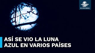 Así resplandeció la Luna Azul 2024 en varias partes del mundo [upl. by Anotyad]