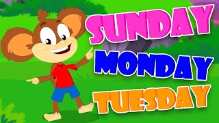 Days Of The Week Fun Learning Videos and Kids Rhymes [upl. by Heise]