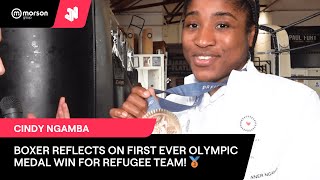 Cindy Ngamba on winning FIRST EVER OLYMPIC MEDAL for the Refugee Team and reflects on her journey [upl. by Yvon]