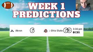 College Football Week 1 Predictions [upl. by Tamarra65]