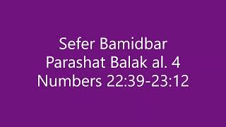 Torah Chanting  Sefer Bamidbar  Parashat Portion Balak al 4 [upl. by Llyrrad]