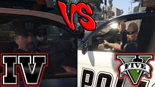 LSPD vs LCPD  Police AI GTA IV vs GTA V [upl. by Lark]