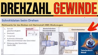 DREHZAHL BERECHNEN FÜRS GEWINDE  Metall [upl. by Wakerly821]