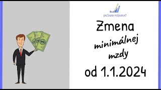 Zmena minimálnej mzdy od 112024 [upl. by Gussi]