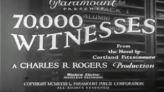 70000 Witnesses 1932 📽Mystery Movie📽 Starring Phillips Holmes Dorothy Jordan Charles Ruggles [upl. by Eppes]