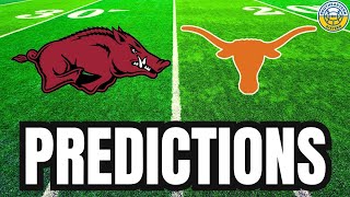 Arkansas vs Texas PREDICTIONS  2024 College Football Predictions [upl. by Innaig594]