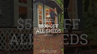 500 off all SolidBuild®️ garden sheds until 1231 GardenShed HolidaySale SpringProject DIY [upl. by Gies225]