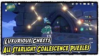 All Starlight Coalescence and Puzzles in Minacious Isle Hidden Luxurious Chests  Genshin Impact 28 [upl. by Rosemari]