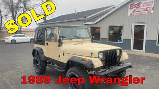 SOLD  1989 Jeep Wrangler Islander  Walk Around [upl. by Homere554]