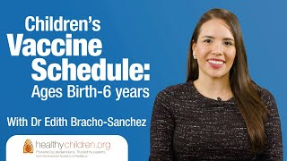 Childhood Immunization Schedule for Ages  06 Years  AAP [upl. by O'Malley]