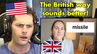 American Reacts to Words That Brits Pronounce Differently [upl. by Filmore]