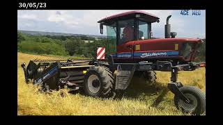 Camelina harvesting in experimental field in France [upl. by Oilerua]