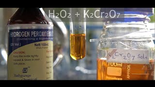 Redox reaction of K2Cr2O7  H2O2  Reducing property of H2O2 [upl. by Bolitho]