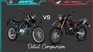 Yamaha WR 155R VS Honda Crf 150 L  Comparison  Mileage  Top Speed  Price  Bike Informer [upl. by Anihpesoj]