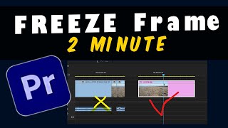 Premiere Pro 2024 FREEZE Frame In Premiere Pro [upl. by Neils]