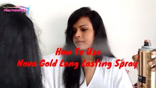 How To Use Long Lasting Hair Spray  Application of Nova Gold Long Lasting Spray  Shinny Roops [upl. by Esoryram238]