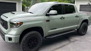 2021 Toyota Tundra TRD Pro 3yr UPDATE New wheels amp tires exhaust modification Lunar Rock [upl. by Croom]