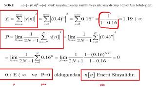 Sinyaller ve Sistemler Enerji ve Güç Sinyali Soru Çözümü 9 [upl. by Assilym]