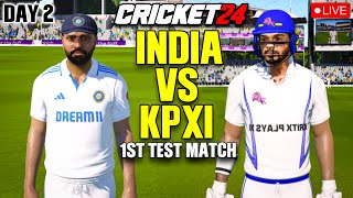 INDIA VS KRITX PLAYS XI  1ST TEST MATCH  DAY 2  CRICKET24 LIVE  KRITXPLYS [upl. by Joseph945]