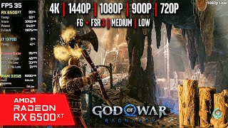 RX 6500 XT  God of War Ragnarok  4K 1440p 1080p 900p 720p FSR 31  FG [upl. by Almira]