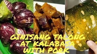 GUINISANG TALONG AT KALABASA  SAUTÉED EGGPLANT amp SQUASH SIMPLE COOKING  LUTONG BAHAY [upl. by Aggappera]