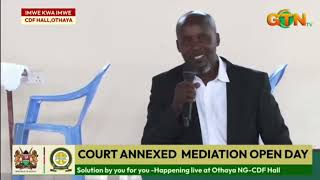 Maina Migwi Mediator Addresses Othaya Residents At CDF Hall During The Court Annexed Mediation Day [upl. by Ahmed142]