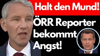 HÖCKE TOBT ÖRR REPORTER wird FRECH und BEKOMMT SEINE QUITTUNG💥 [upl. by Idieh978]