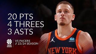 Donte DiVincenzo 20 pts 4 threes 3 asts vs Pacers 2324 season [upl. by Malsi]