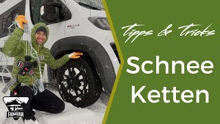 Wohnmobil Schneeketten  5 wichtige Tipps für den Kauf oder Miete [upl. by Mullane]