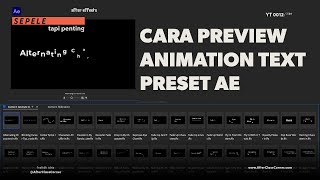 TRIK PREVIEW ANIMATION TEXT PRESET AFTER EFFECTS [upl. by Brill]