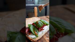 Pancetta Ciabatta Sandwich sourdoughciabattasandwichbreadhomemaderecipenokneadshortsasmr [upl. by Delia885]