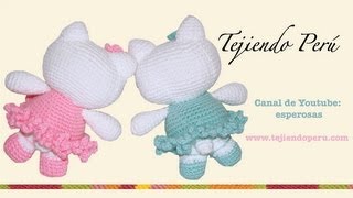 Hello Kitty tejida a crochet amigurumi Parte 5 orejas y colita [upl. by Haikezeh131]