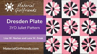 Dresden Plate Quilt Block Tutorial demonstrating the 3YD Juliett quilt [upl. by Annelg]