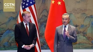 Wang Yi y Jake Sullivan sostienen conversaciones en Beijing [upl. by Nodlehs]