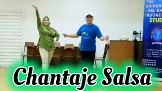 CHANTAJE SALSA  LINE DANCE  Chor Tri Artiyanti  Sofyan Anas 🇮🇩  April 2024 [upl. by Ydurt]