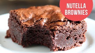 LEGENDARY Nutella Brownies [upl. by Ahsakat717]