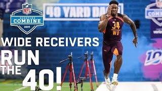 Wide Receivers Run the 40Yard Dash  2019 NFL Scouting Combine Highlights [upl. by Imoyaba]