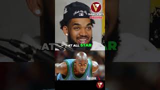 Karl Anthony Towns on KEVIN GARNETT 😂 nba basketball sports [upl. by Quiteris]