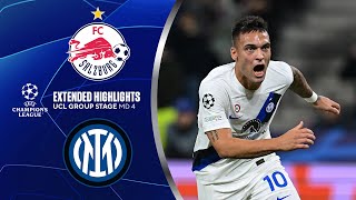 Salzburg vs Inter Milan Extended Highlights  UCL Group Stage MD 4  CBS Sports Golazo [upl. by Nickles]