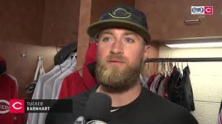 Scott Schebler and Tucker Barnhart grateful to be able to play on Memorial Day [upl. by Hake618]