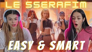 OUR FIRST TIME WATCHING LE SSERAFIM  EASY  Smart MVs [upl. by Tressa]