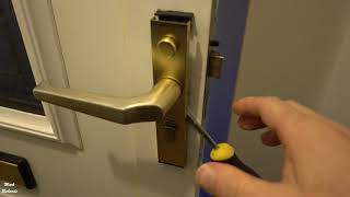 Door FIX when it WONT open  How to Remove HANDLES when there are no SCREWS  Split Spindle [upl. by Kirkwood]