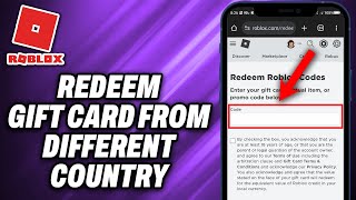 How To Redeem Roblox Gift Card From Different Country 2024  Quick Help [upl. by Valery]