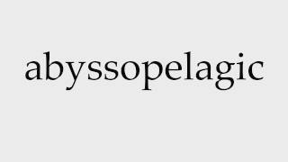 How to Pronounce abyssopelagic [upl. by Cheung]